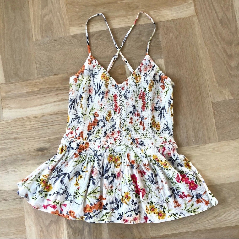 Patrons of Peace Floral Tank Top: Medium